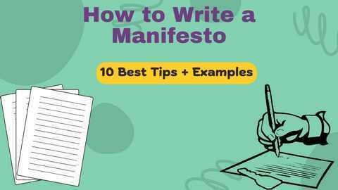 how to write a manifesto